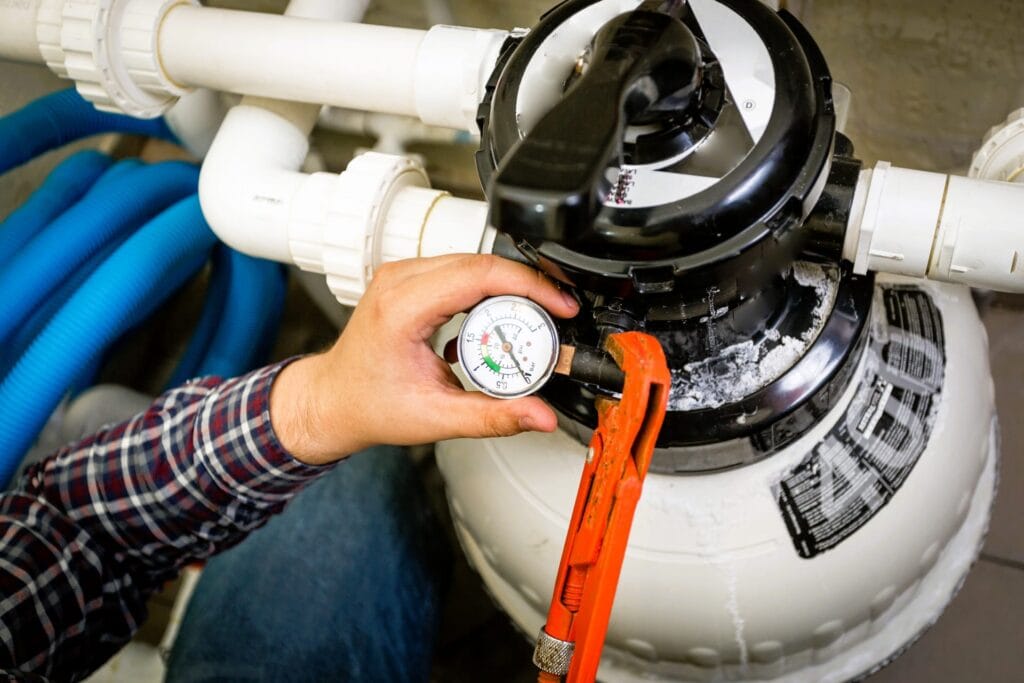 Swimming pool filter maintenance